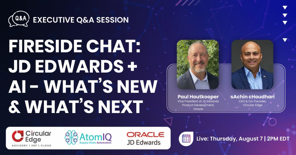 fireside chat jd edwards + AI - Whats new and whats next